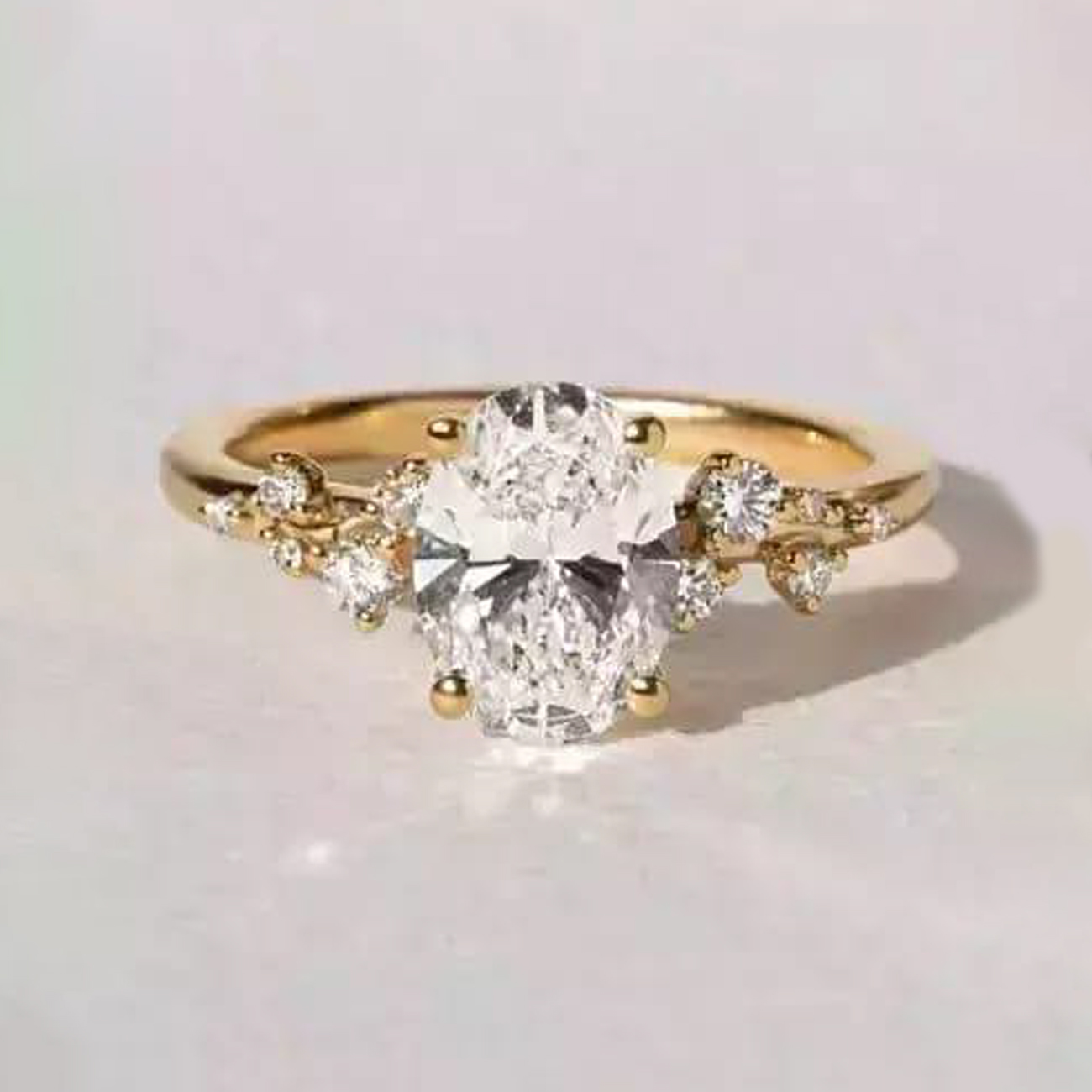 Oval Starlight Cluster Ring